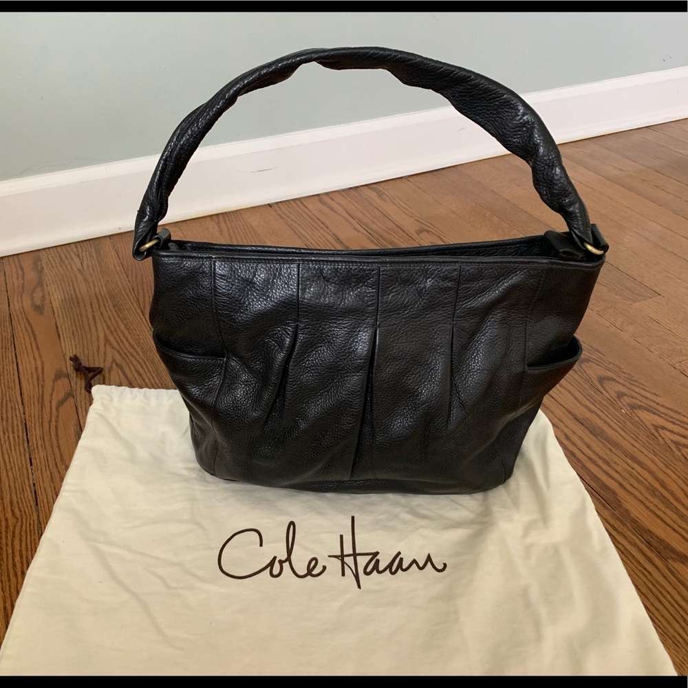 Cole Haan Black Leather Tote.